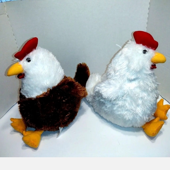 Hugfun Other - Chicken plush by Hugfun rooster and hen farm animals lot of 2